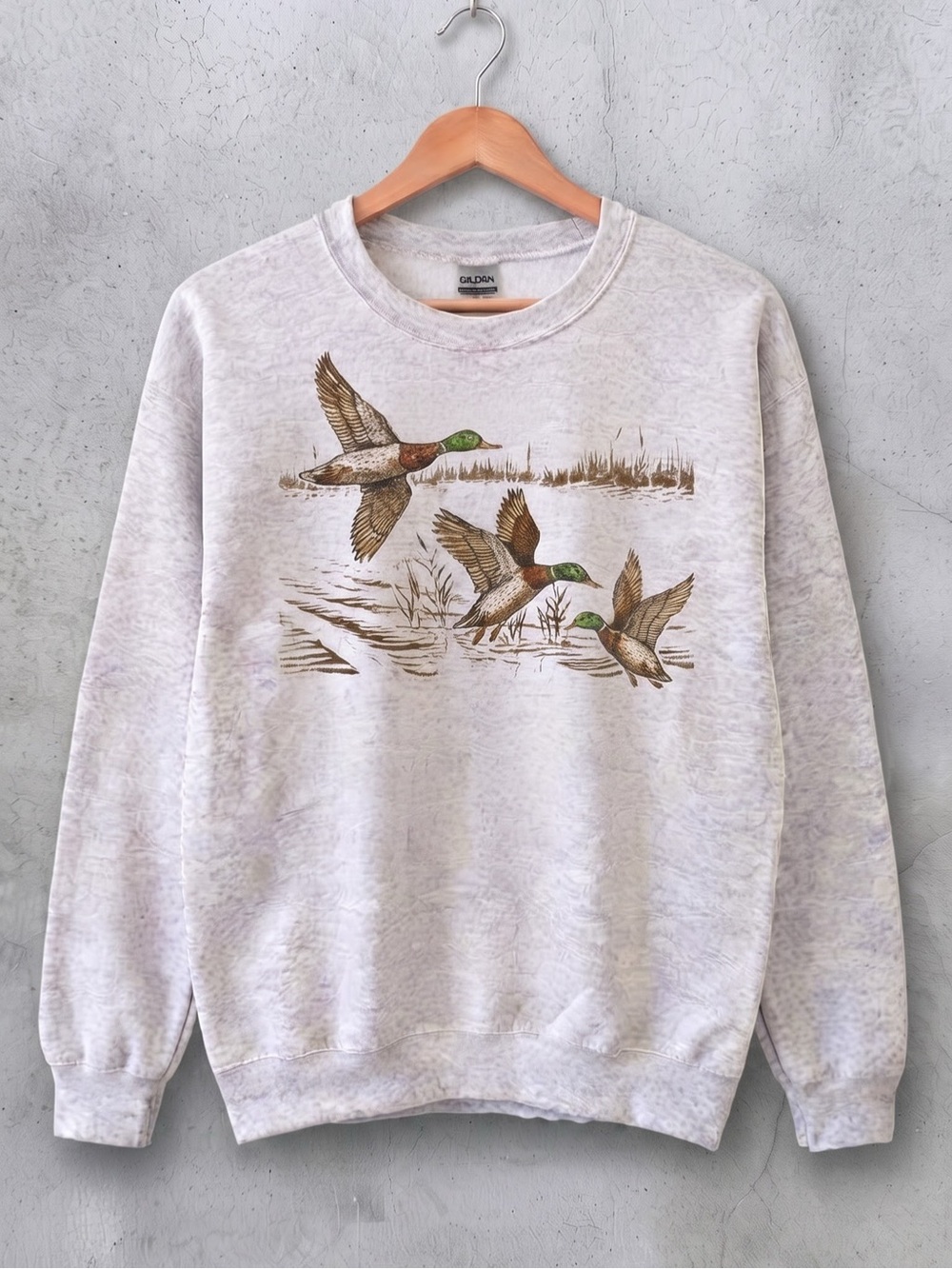 Mallard Ducks Cabin Core Outdoor Retro
Aesthetic Fleece Sweatshirt -Gildan 18000